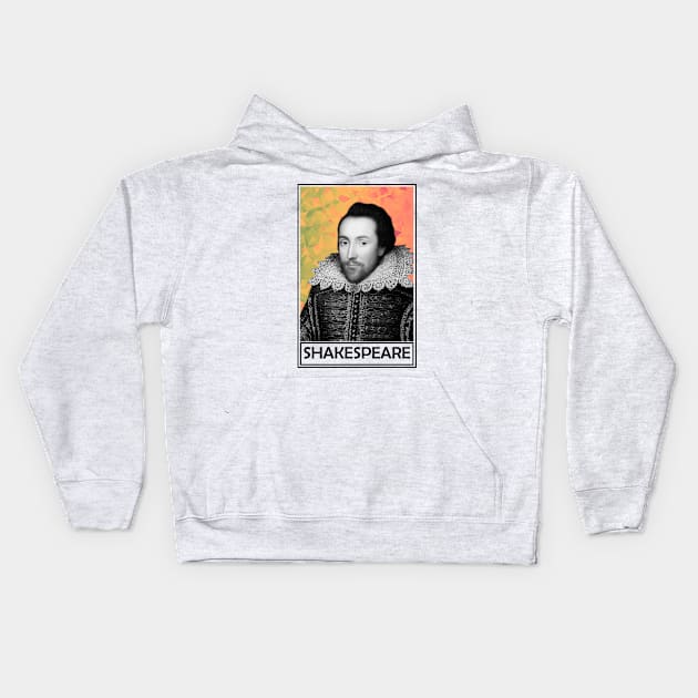 William Shakespeare Kids Hoodie by TheLiterarian